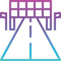 goal racing winner road flag - gradient icon vector