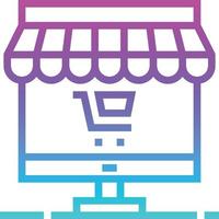 online store shop shopping - gradient icon vector