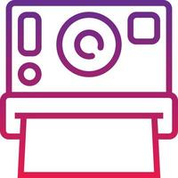 photography camera shoot lens - gradient icon vector