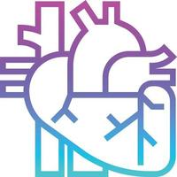 heart organ healthcare medical - gradient icon vector