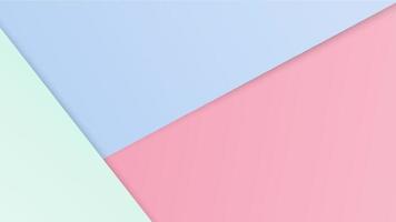 Colored paper background with geometric shapes in pastel colours vector