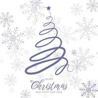 Christmas tree illustration for christmas greeting card vector