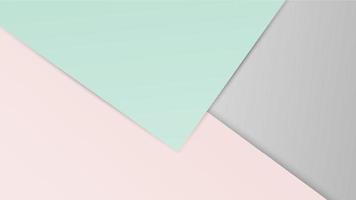 Colored paper background with geometric shapes in pastel colours vector