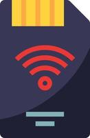 sd card wifi memory - flat icon vector