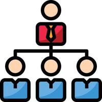 organización colaboración trabajo en equipo conexión asociaciones - icono de contorno lleno vector