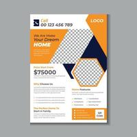 Modern real estate flyer template design vector