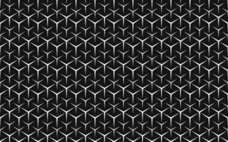 Seamless white three-pointed star on a black background. vector