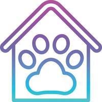 pet mart house paw vet - icono degradado vector