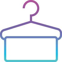 hanger towel - gradient icon vector