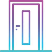 door lock close open house - gradient icon vector