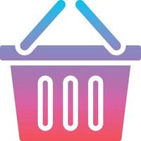 basket shopping - gradient solid icon vector