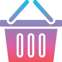 basket shopping - gradient solid icon vector