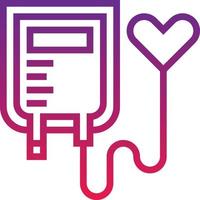 blood saline heart healthcare medical - gradient icon vector