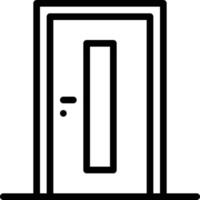 door lock close open house - outline icon vector