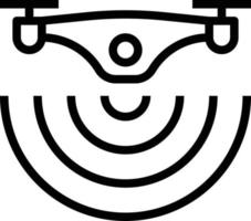 drone wifi camera - outline icon vector