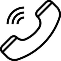 phone wifi call ring - outline icon vector