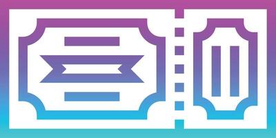 espectáculo de carnaval de boletos - icono de degradado vector