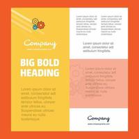 Gear setting Business Company Poster Template with place for text and images vector background