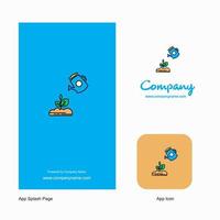 Plant shower Company Logo App Icon and Splash Page Design Creative Business App Design Elements vector