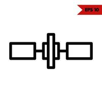 Illustration of satelite line icon vector