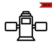 Illustration of satelite line icon vector