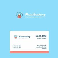 Secure cloud logo Design with business card template Elegant corporate identity Vector