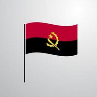 angola ondeando la bandera vector