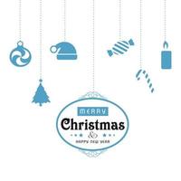 Merry Christmas creative design with white background vector