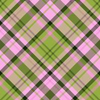 Seamless pattern in pink and green colors for plaid, fabric, textile, clothes, tablecloth and other things. Vector image. 2