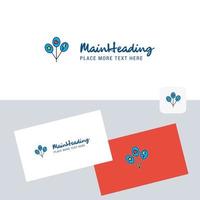 Balloons vector logotype with business card template Elegant corporate identity Vector