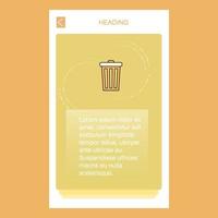 Dustbin mobile vertical banner design design Vector