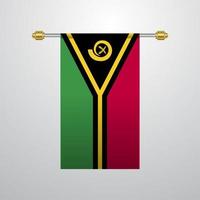 vanuatu bandera colgante vector