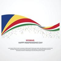 Fondo de feliz día de la independencia de seychelles vector