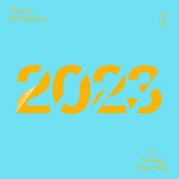 Happy new year 2023 square banner design. Can be used for social media posts, greeting cards and the web. vector