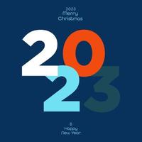 feliz año nuevo 2023 diseño de banner cuadrado. se puede usar para publicaciones en redes sociales, tarjetas de felicitación y la web. vector