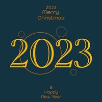 Happy new year 2023 square banner design. Can be used for social media posts, greeting cards and the web. vector