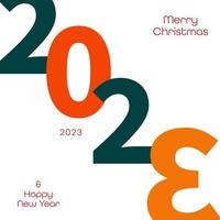 Happy new year 2023 square banner design. Can be used for social media posts, greeting cards and the web. vector