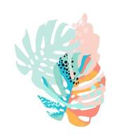 Abstract tropical illustration. Isolated design for tshirt, posters, covers, cards, interior decor and other users. vector