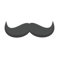 Curly black mustache cartoon vector