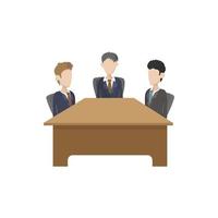 Business negotiations icon, cartoon style vector