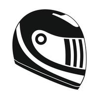 Racing helmet black simple icon vector