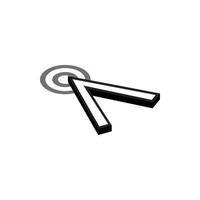 Cursor action icon, isometric 3d style vector