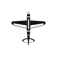 Military fighter jet icon, simple style vector