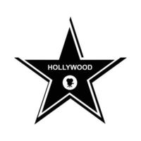 Hollywood star icon, simple style vector