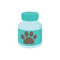 pastillas para el icono de los animales, estilo de dibujos animados vector