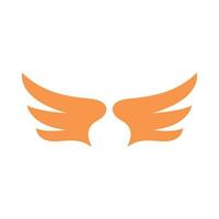 A pair of yellow wings icon, simple style vector