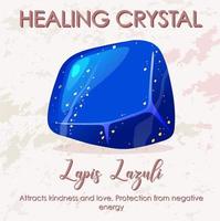 Lapis lazuli stone with text vector