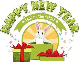 Year of the Rabbit Happy New Year Banner vector