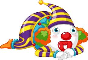 Clown cartoon character isolated vector