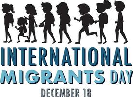 International Migrants Day Banner Design vector